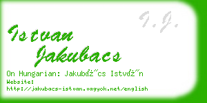 istvan jakubacs business card